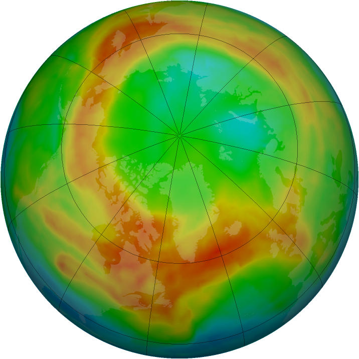 Arctic ozone map for 21 February 2011